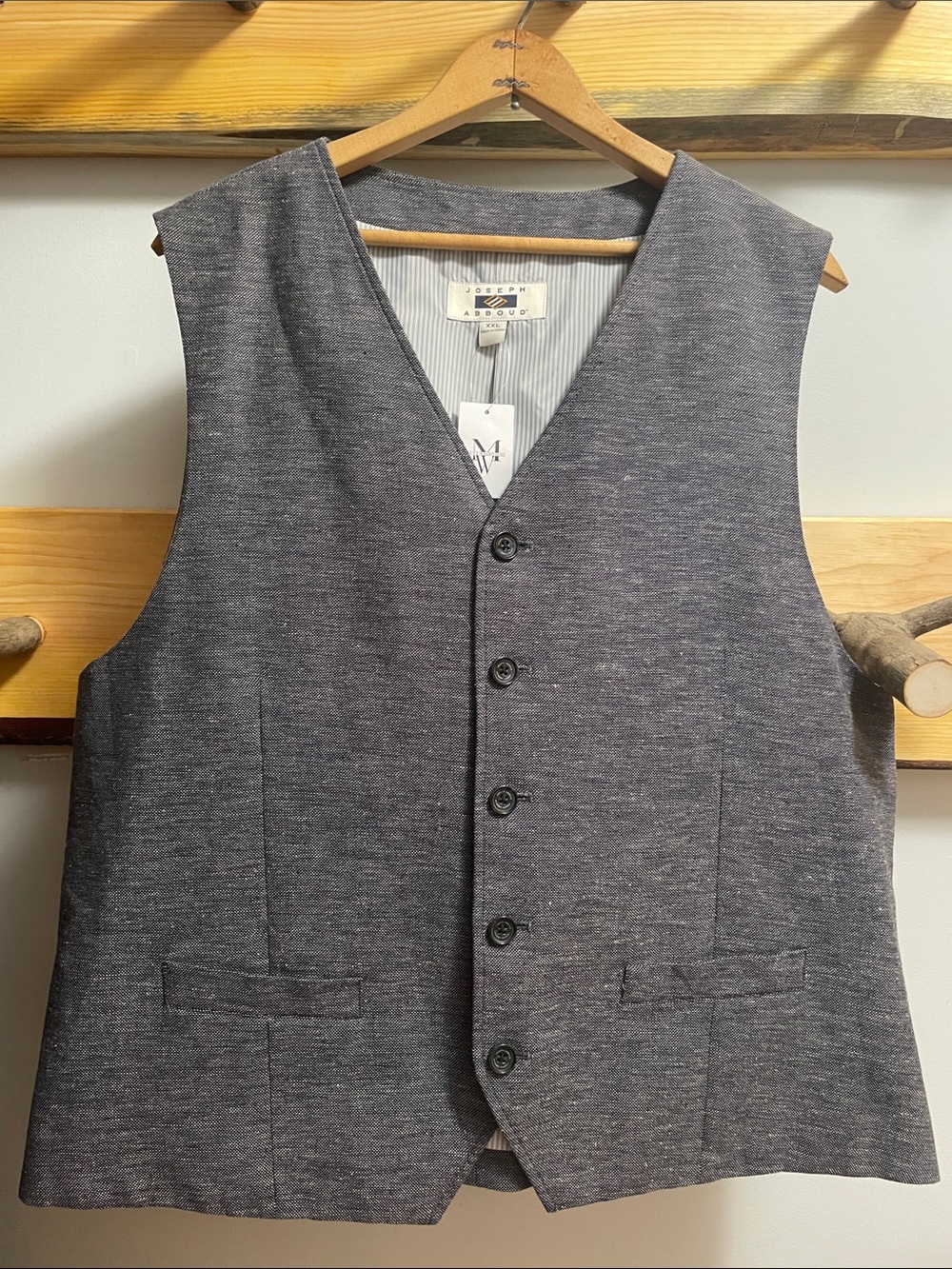 Joseph Abboud Tailored Suit Vest Corpcore Quiet Luxury Grey XXL